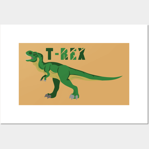 Green T-rex Wall Art by SakuraDragon
